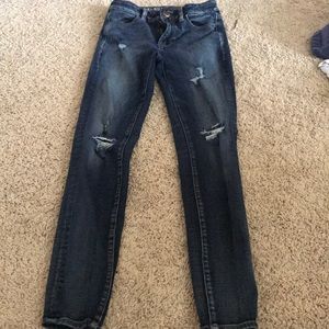 American Eagle dark wash ripped jeans